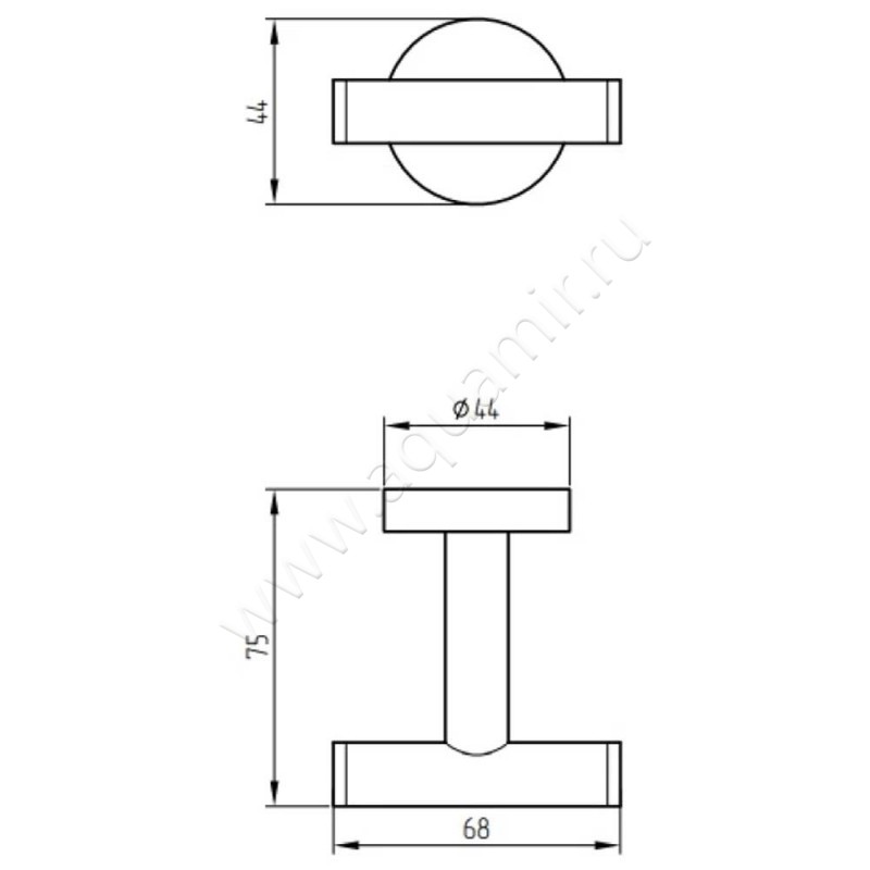 Крючок Migliore Fortis 31762 размеры