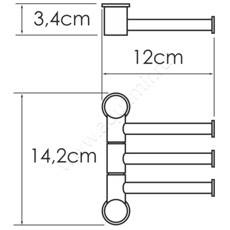 Крючок Wasserkraft Ammer K1053N размеры