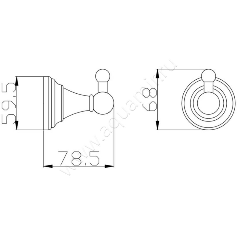 Крючок Rav Slezak Morava MKA0100 размеры