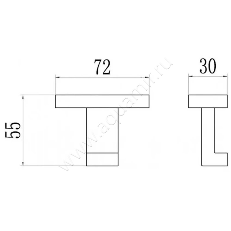 Крючок Belz B902 B902051 размеры