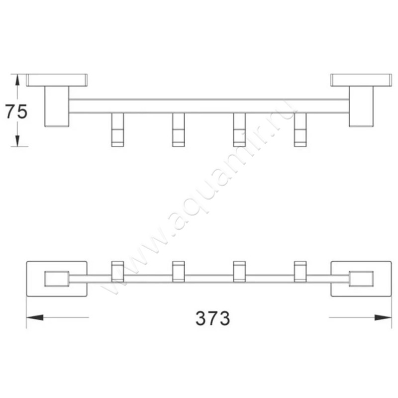 Крючок Belz B902 B902154 размеры