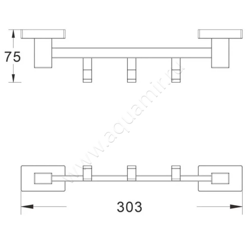 Крючок Belz B904 B904153 размеры