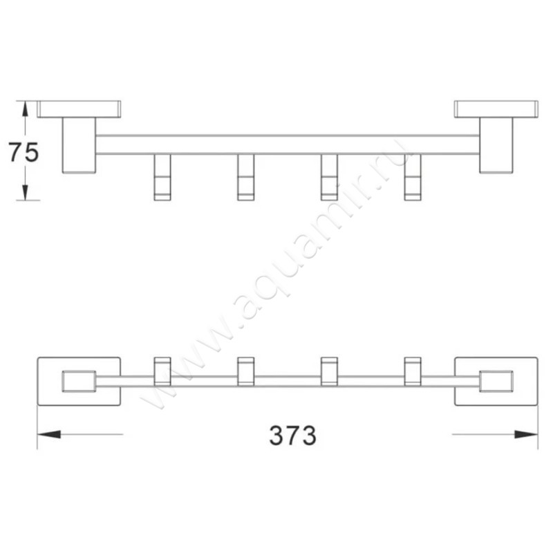 Крючок Belz B904 B904154 размеры