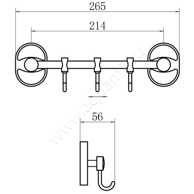 Крючок Fashun A19153 размеры
