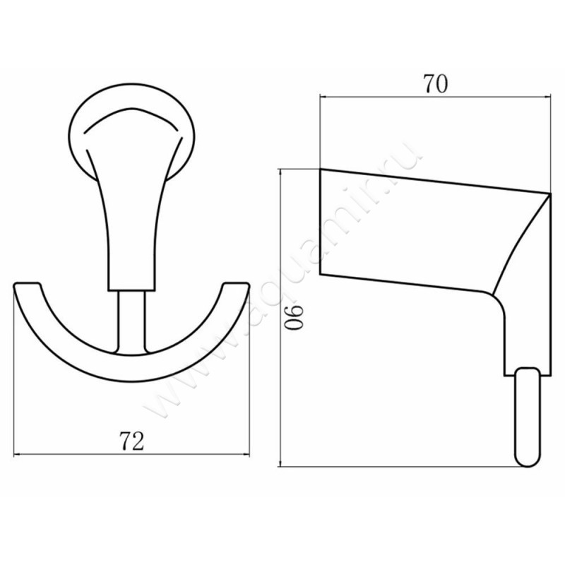 Крючок Fashun A1805217 размеры