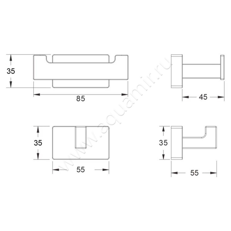 Крючок Shevanik SG56 SG5621 размеры