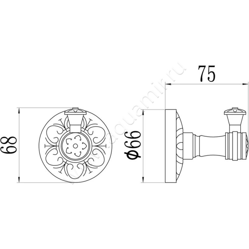 Крючок Savol 58 S-005853C размеры