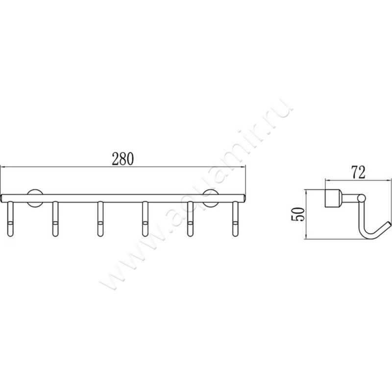 Крючок Savol S-005256 размеры