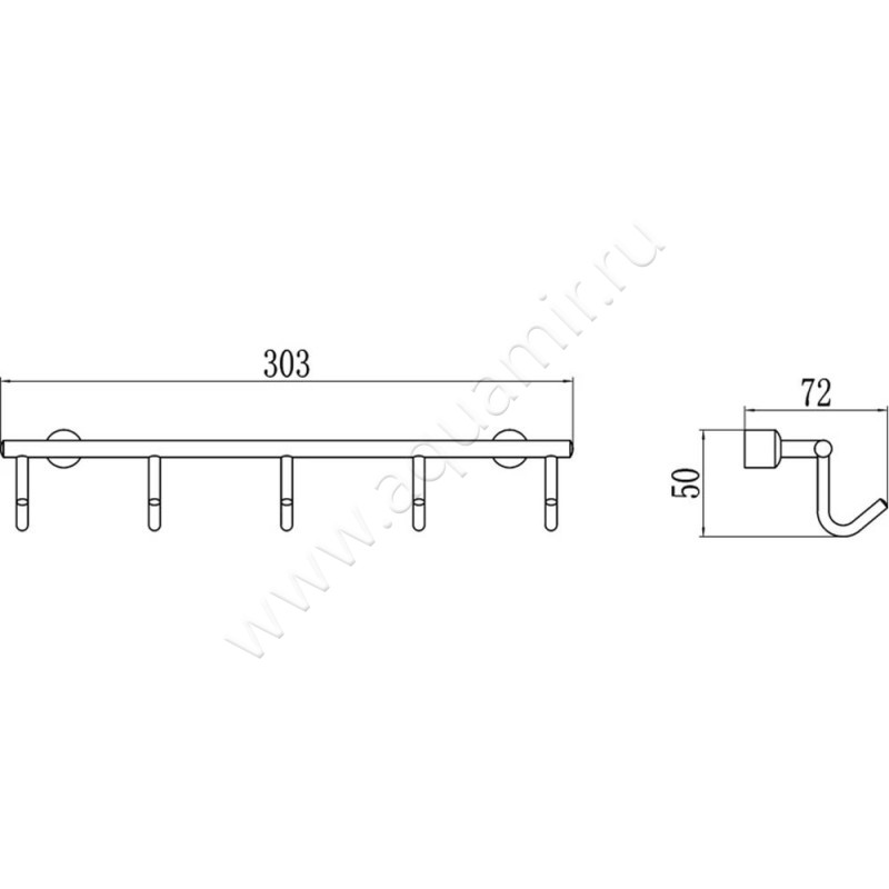 Крючок Savol S-005255 размеры