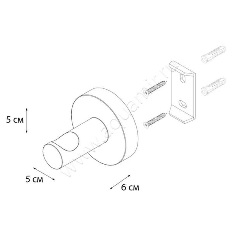 Крючок Fixsen Comfort FX86005 размеры