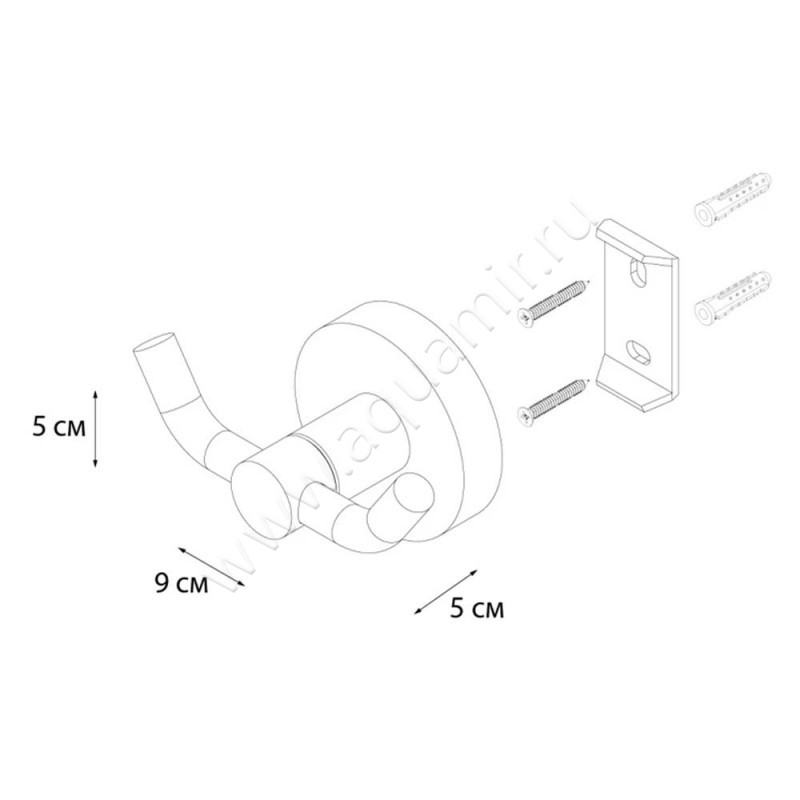 Крючок Fixsen Comfort FX87005A размеры