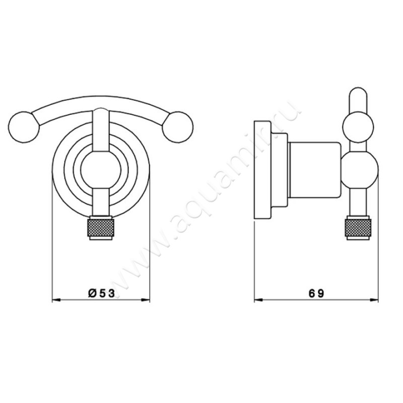 Крючок Nicolazzi Arena 1481CR44 размеры