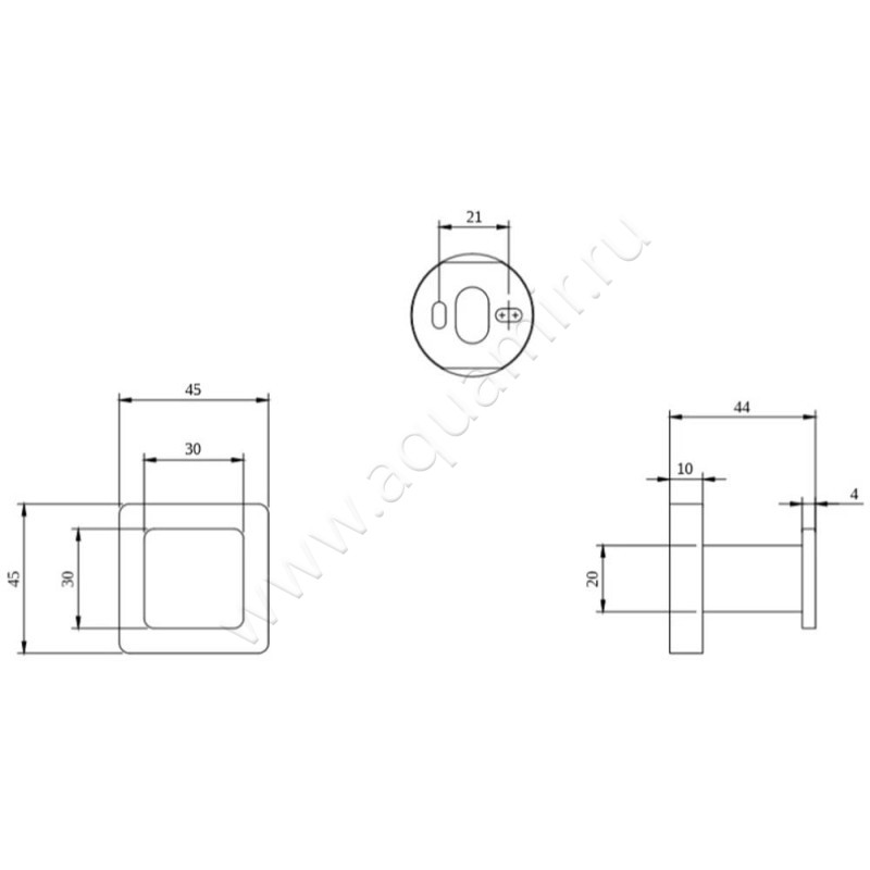 Крючок Villeroy & Boch Elements-Striking TVA15201100076 размеры