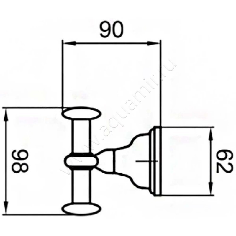 Крючок Webert Armony AM500401010 размеры