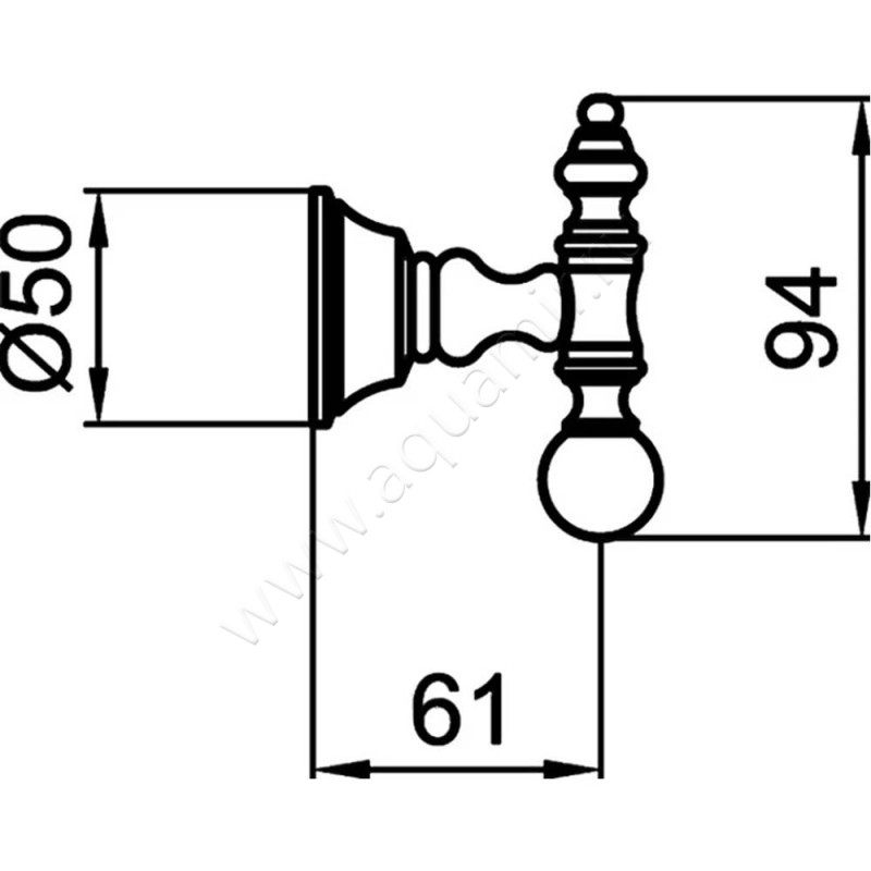 Крючок Webert Karenina KA500401015 размеры