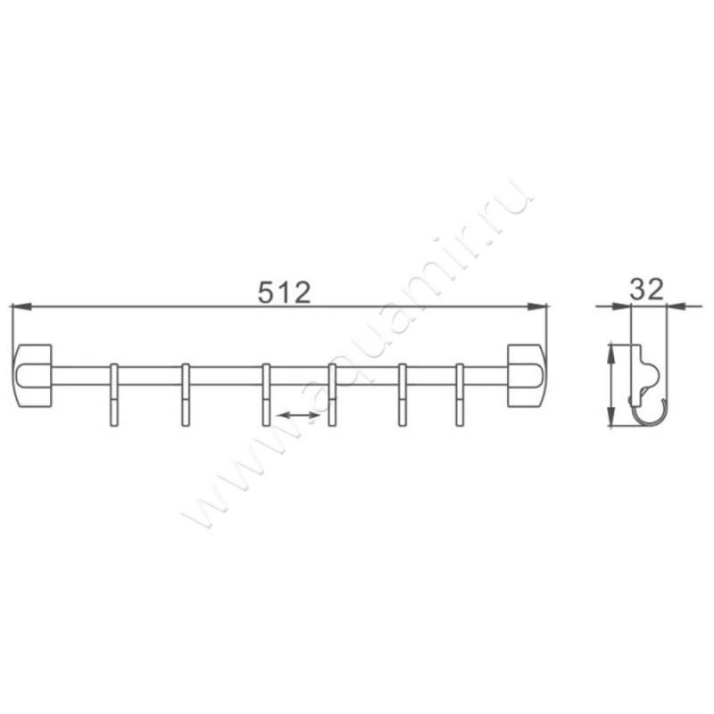 Крючок Haiba HB2096 размеры