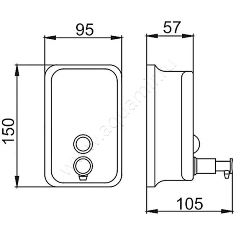 Дозатор Fashun A401 размеры