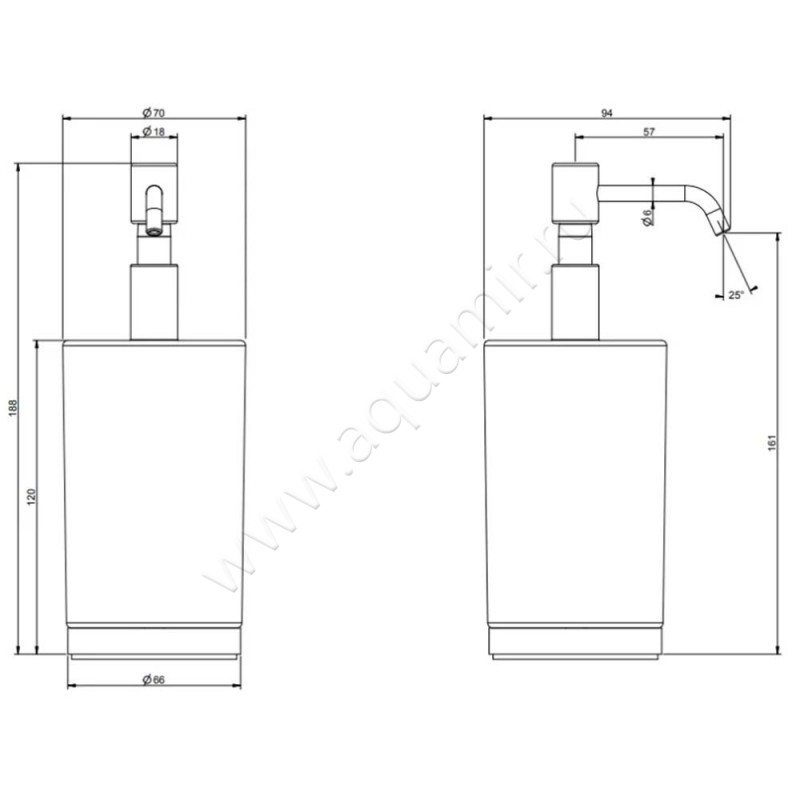 Дозатор Gessi Emporio 38839#299 размеры