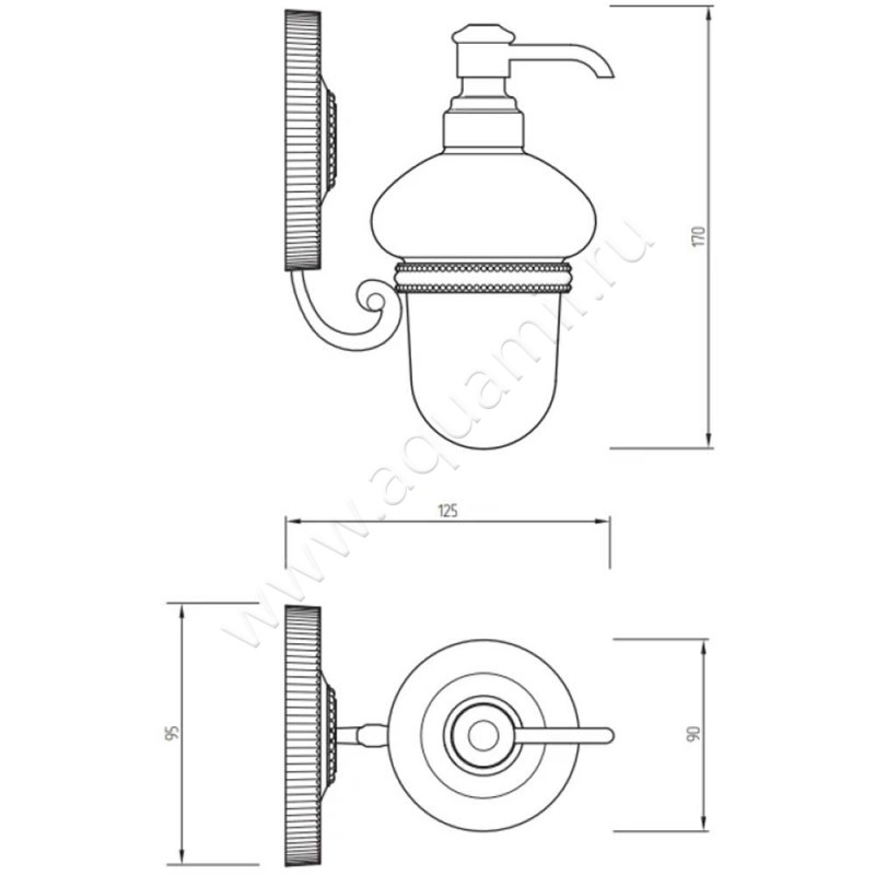 Дозатор Migliore Monte Carlo 31499 размеры