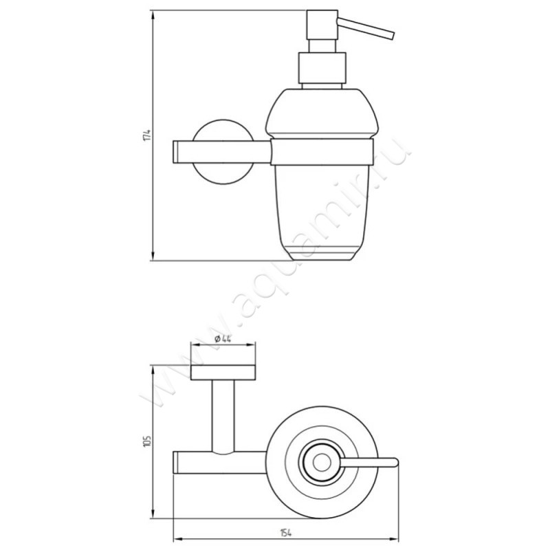 Дозатор Migliore Fortis 31756 размеры