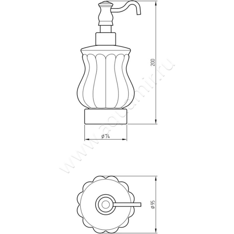 Дозатор Migliore Olivia 17545 размеры