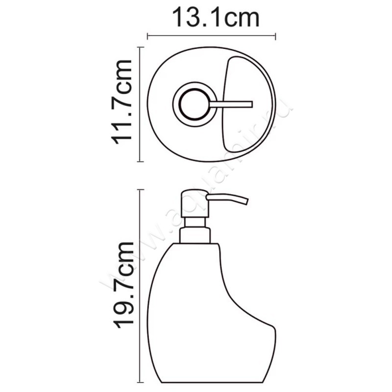 Дозатор Wasserkraft K-8099BLACK размеры