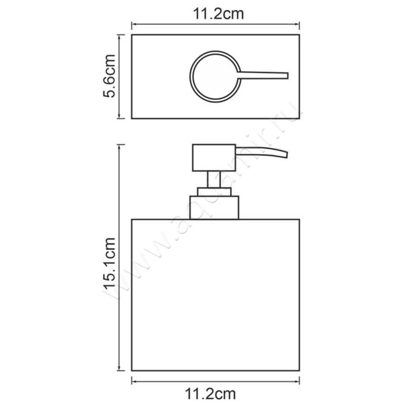 Дозатор Wasserkraft Abens K-3799 размеры