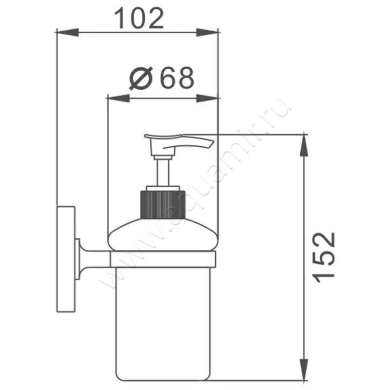 Дозатор Haiba HB19 HB1927 размеры
