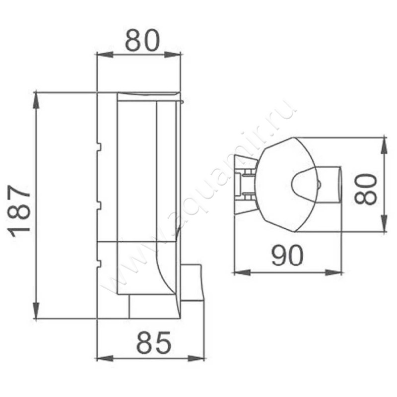 Дозатор Haiba HB407 размеры