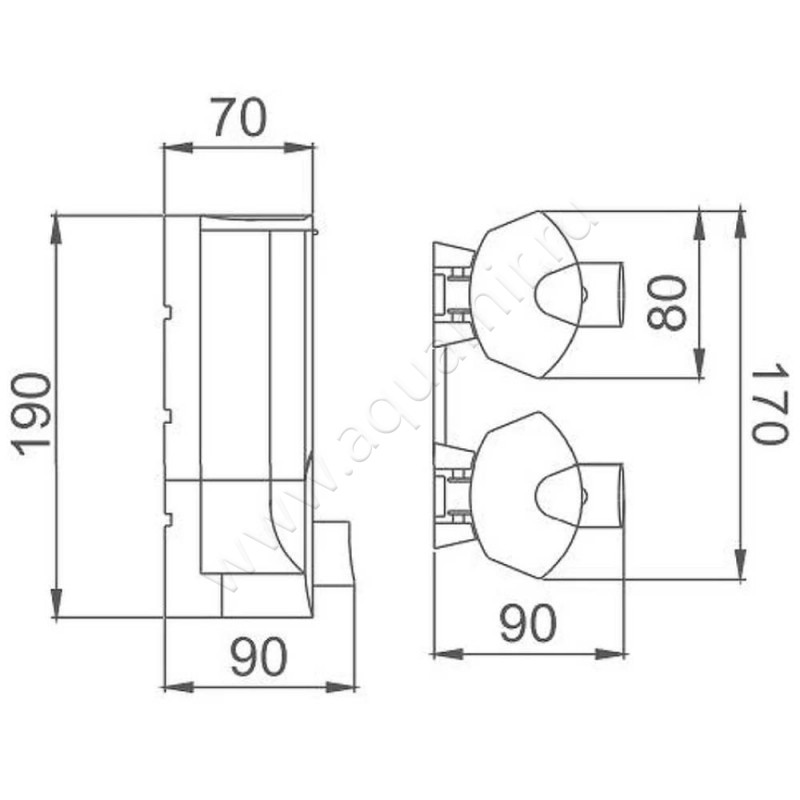 Дозатор Haiba HB407-1 размеры