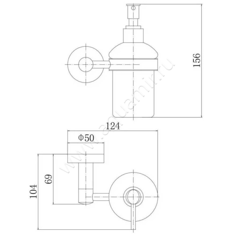 Дозатор Fashun A51527 размеры
