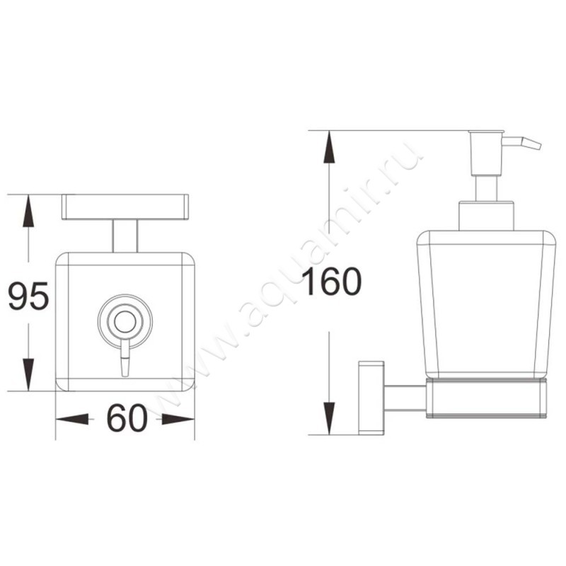 Дозатор Shevanik SG56 SG5644 размеры
