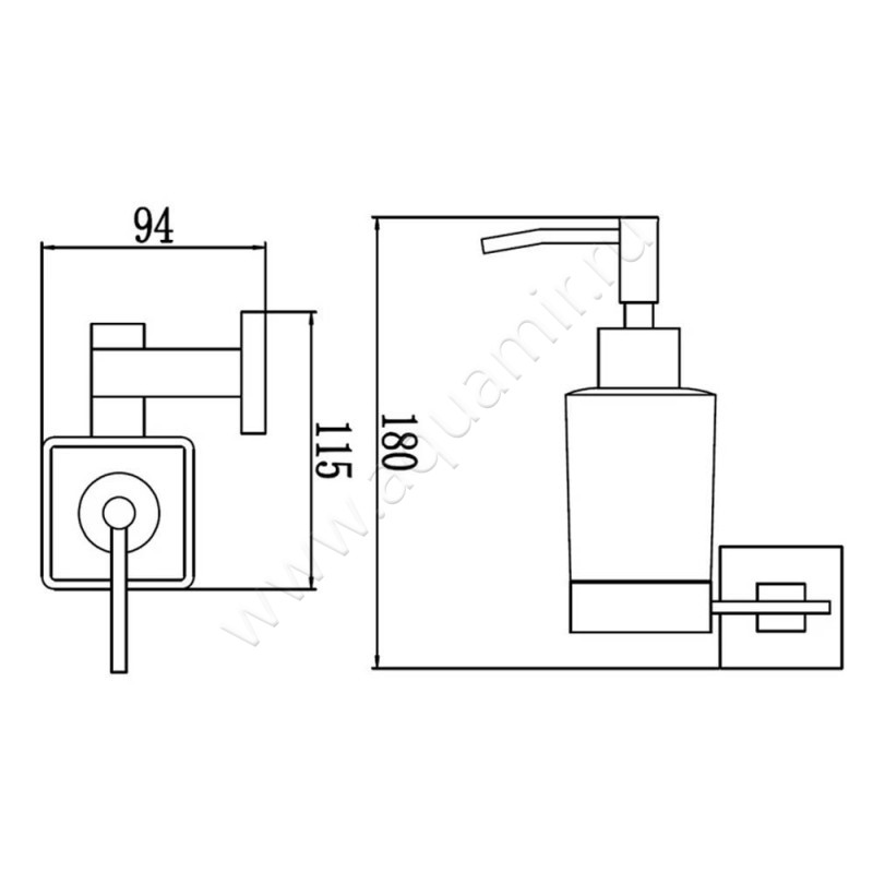 Дозатор Savol 65 S-06531A размеры