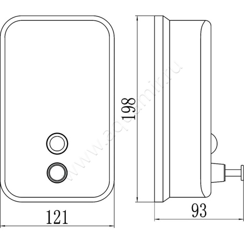 Дозатор Savol S-00403 размеры