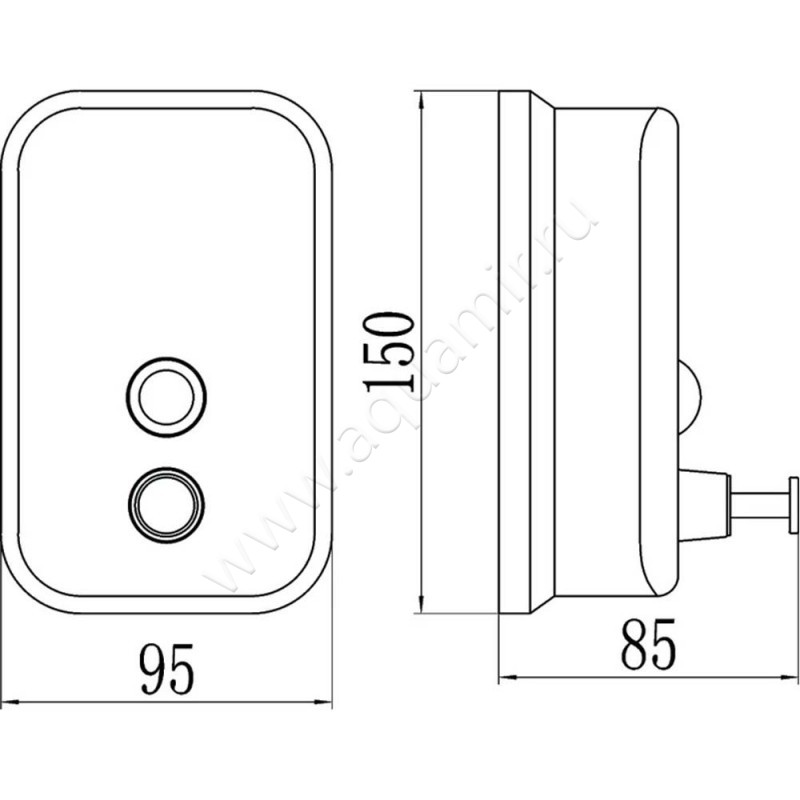 Дозатор Savol S-00401 размеры