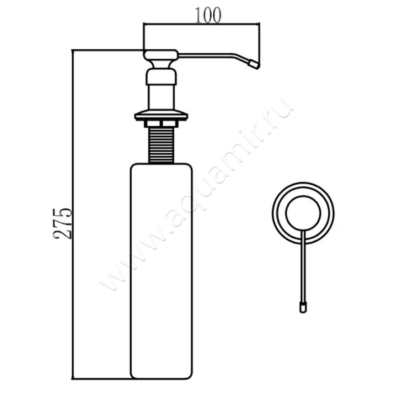 Дозатор Savol S-ZY003L размеры
