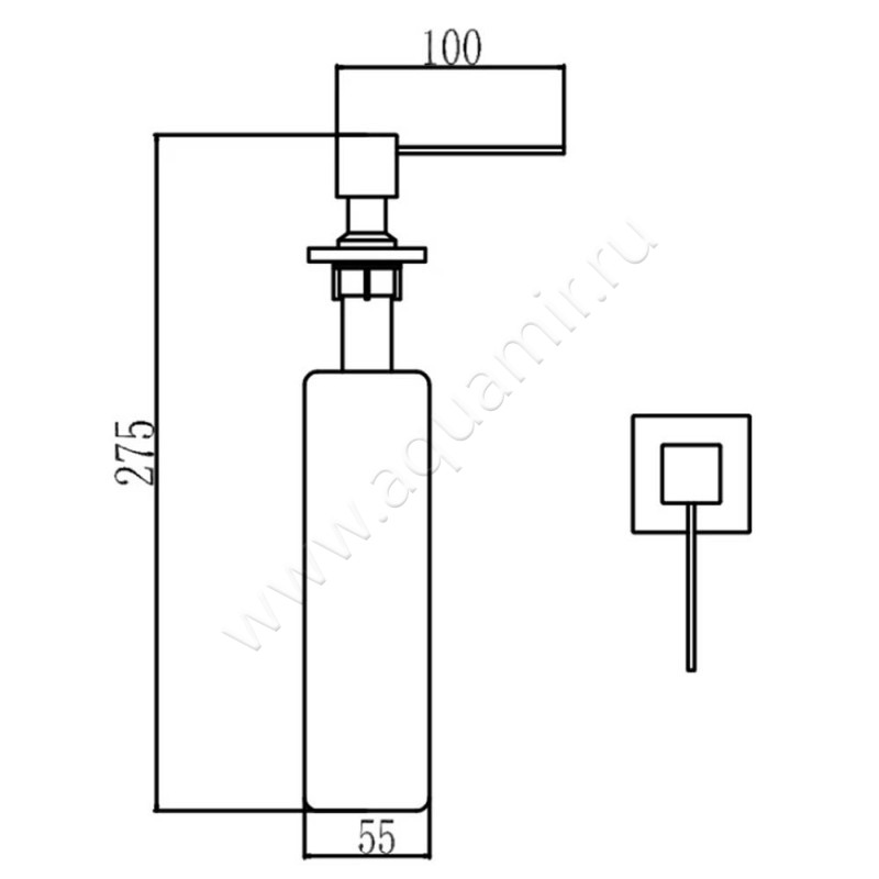 Дозатор Savol S-ZY002L размеры