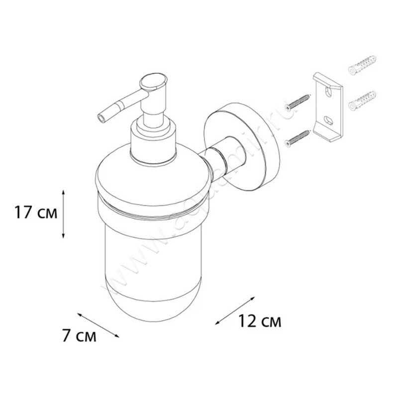 Дозатор Fixsen Comfort FX-85012 размеры