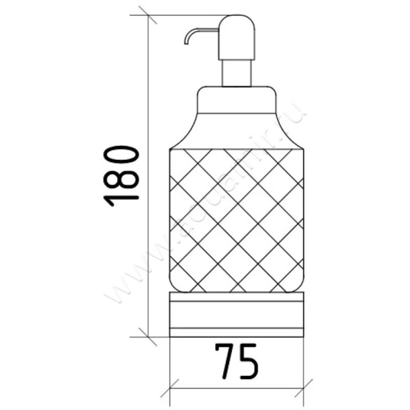 Дозатор Boheme Royal Cristal 10929-BR размеры