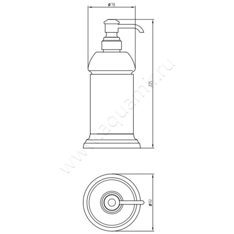 Дозатор Migliore Mirella 17357 размеры