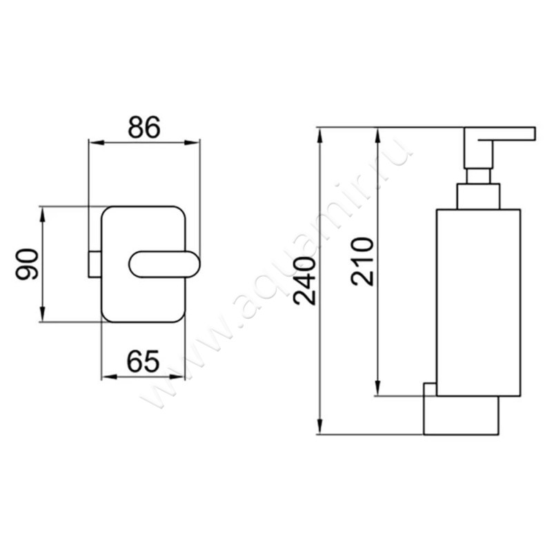 Дозатор Webert Living LV500201015 размеры