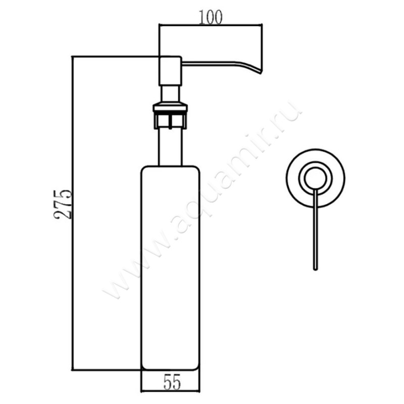 Дозатор Savol S-ZY001H размеры