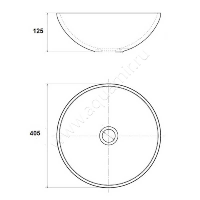 Раковина-чаша накладная Bronze de Luxe 1008 размеры