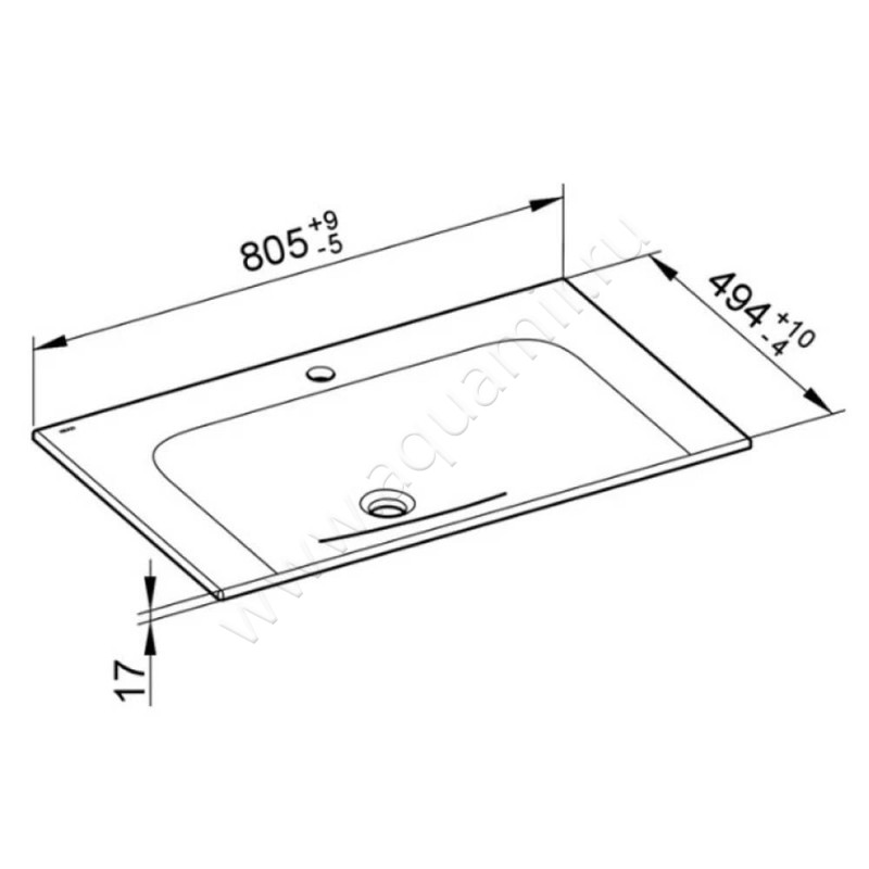 Раковина мебельная накладная Keuco Plan 32960318001 размеры