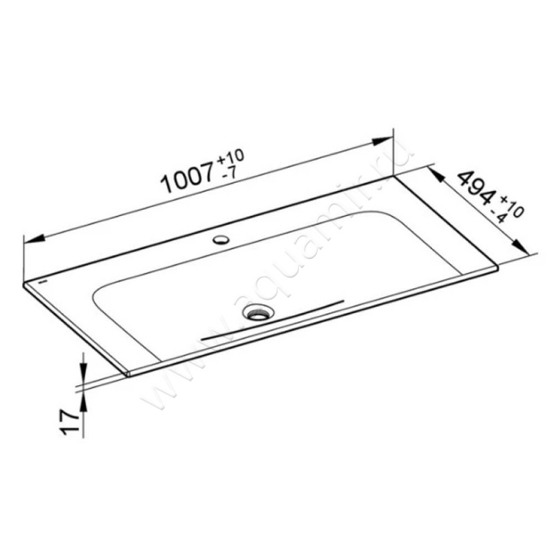 Раковина мебельная накладная Keuco Plan 32970311001 размеры