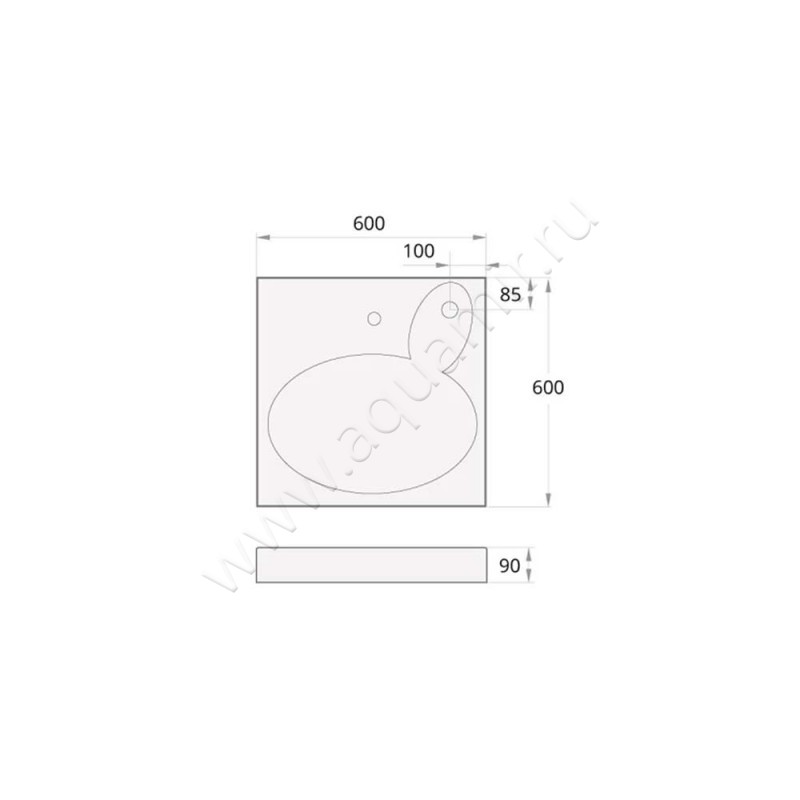 Раковина подвесная над стиральной машиной PAA Claro KICLASIF00 размеры