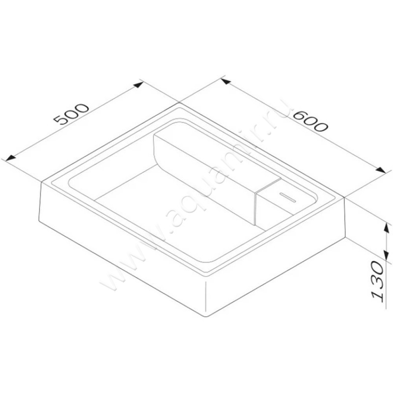 Раковина подвесная над стиральной машиной AM.PM X-Joy M85AWCC0602WG размеры