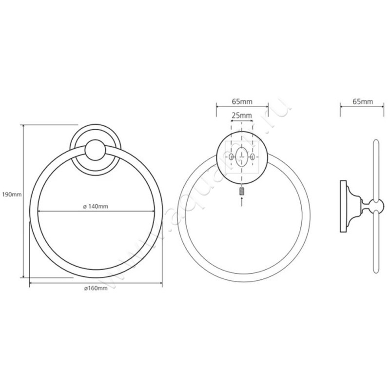 Полотенцедержатель Bemeta Retro 144304062 размеры