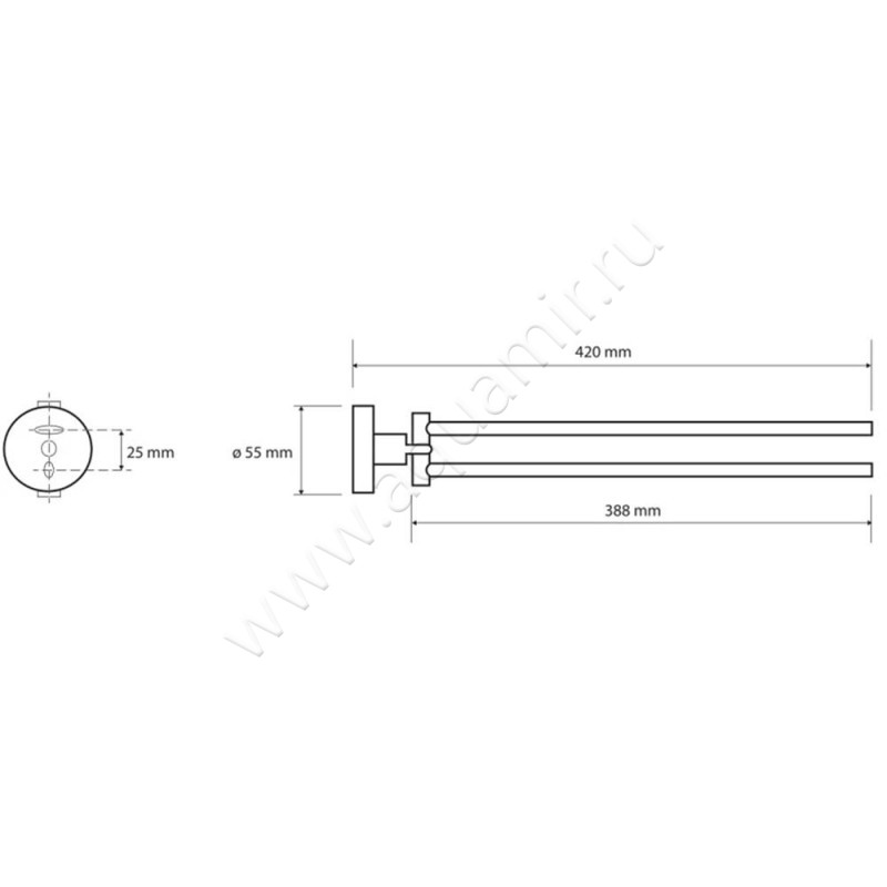 Полотенцедержатель Bemeta Salbo 160204190 размеры