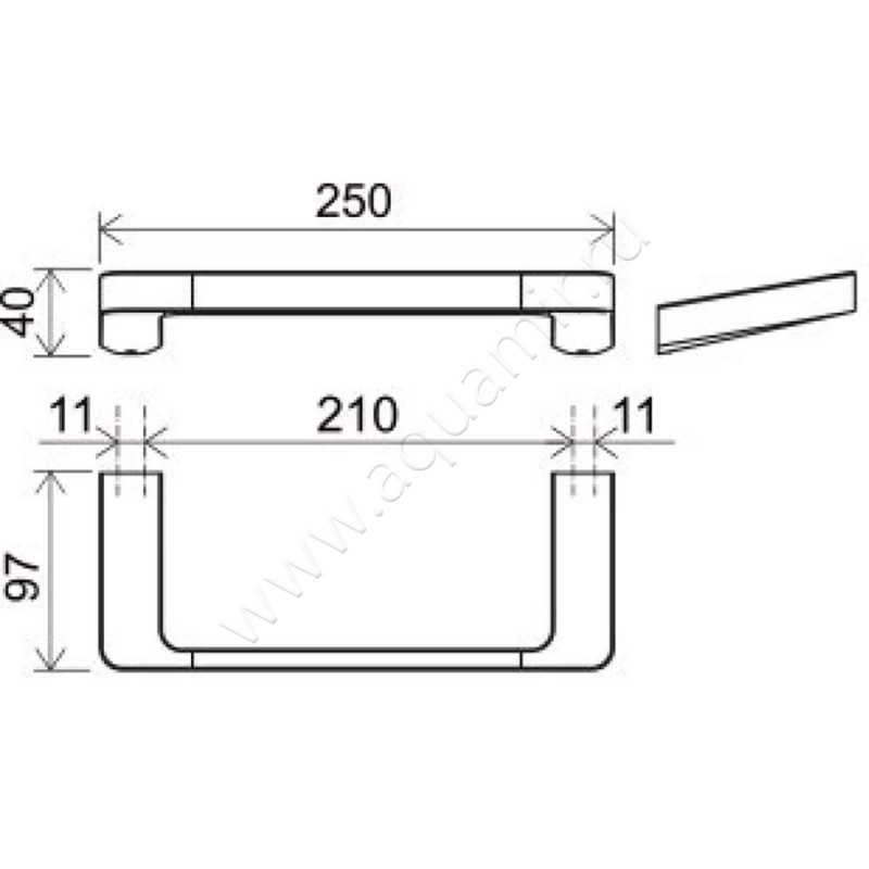 Полотенцедержатель Ravak 10 X07P560 размеры